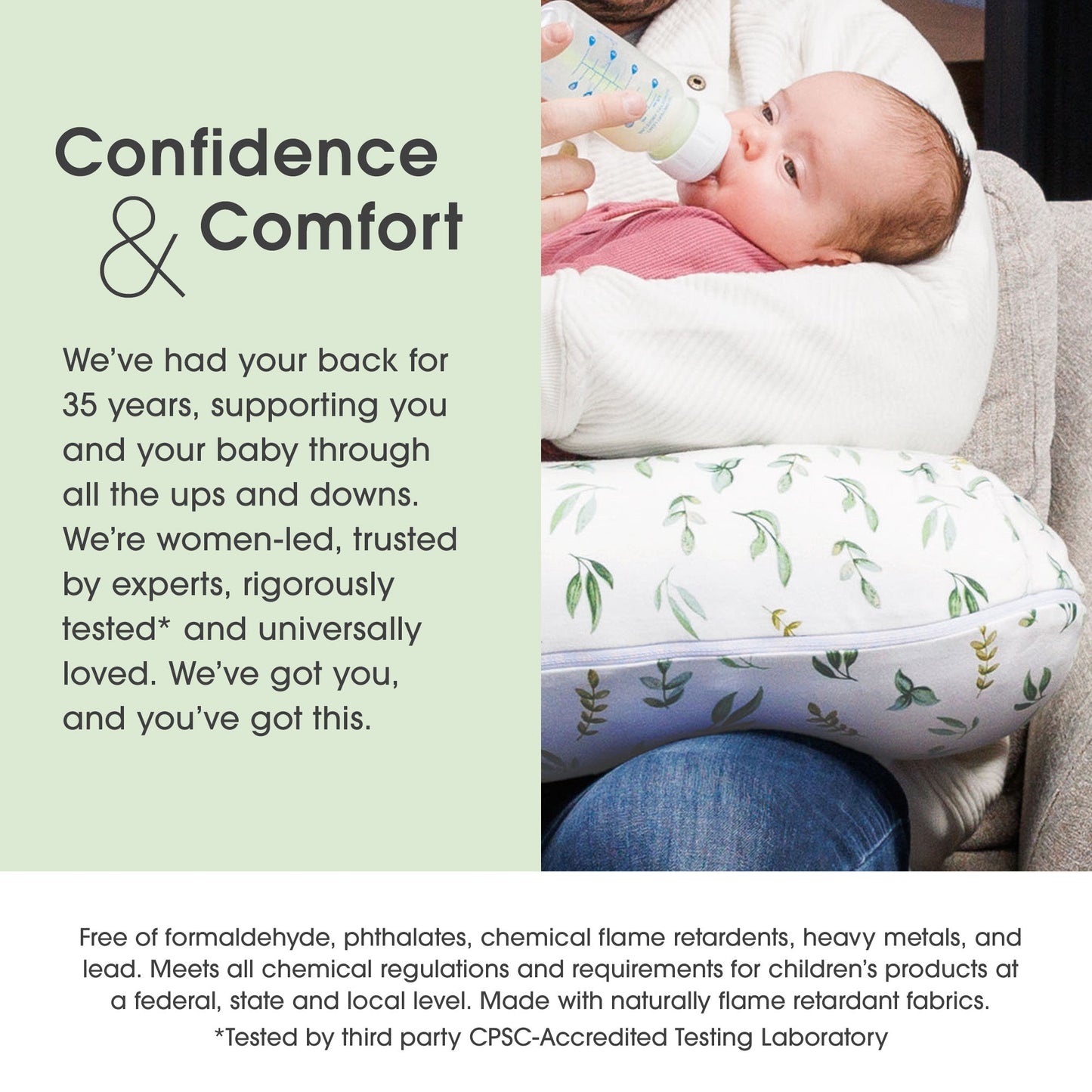 New Boppy Nursing Pillow Organic Cotton Cover