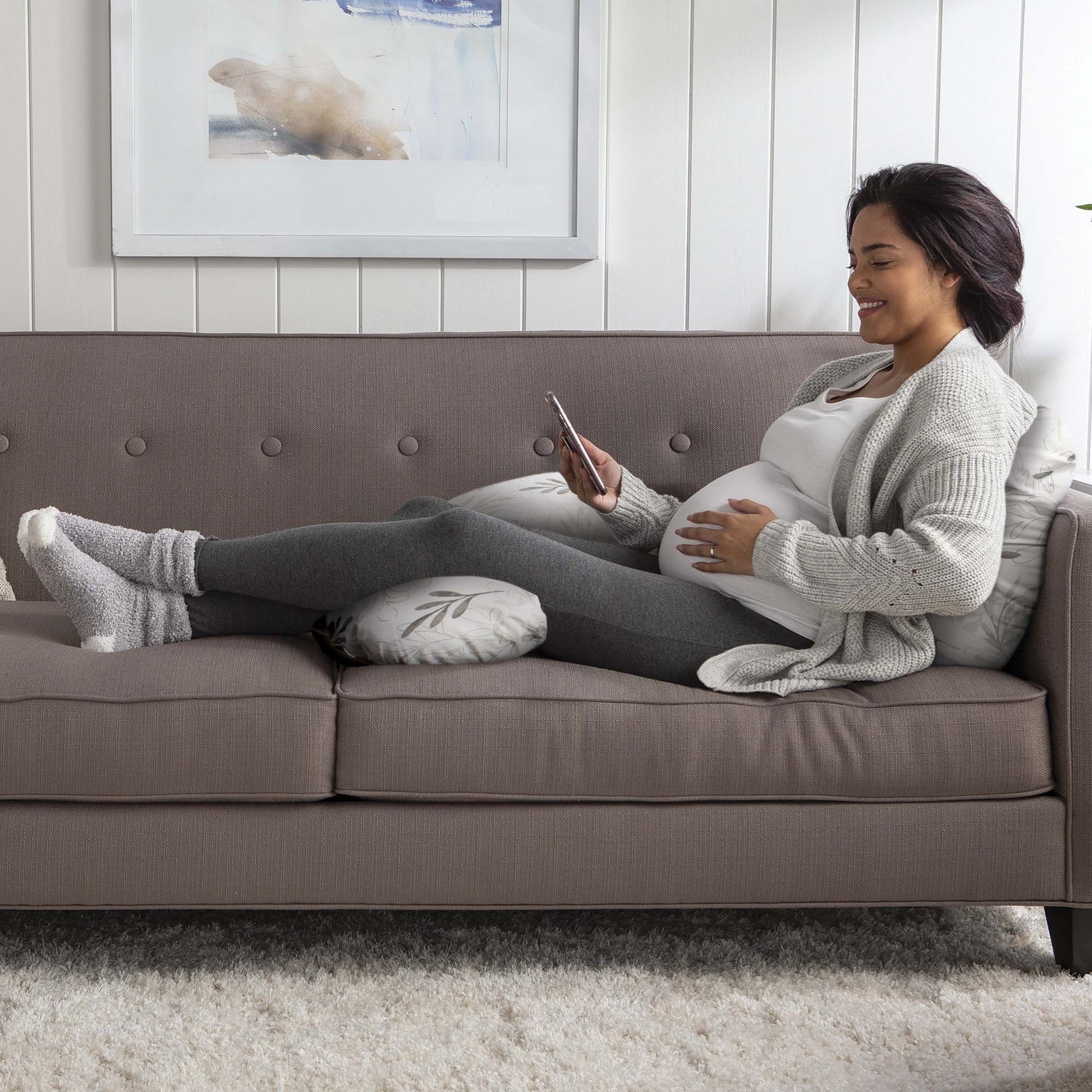 Total Body Pregnancy Pillow with Removable Pillow Cover